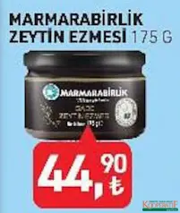 MARMARABİRLİK ZEYTİN EZMESİ 175 G fiyat ve kampanya bilgisi